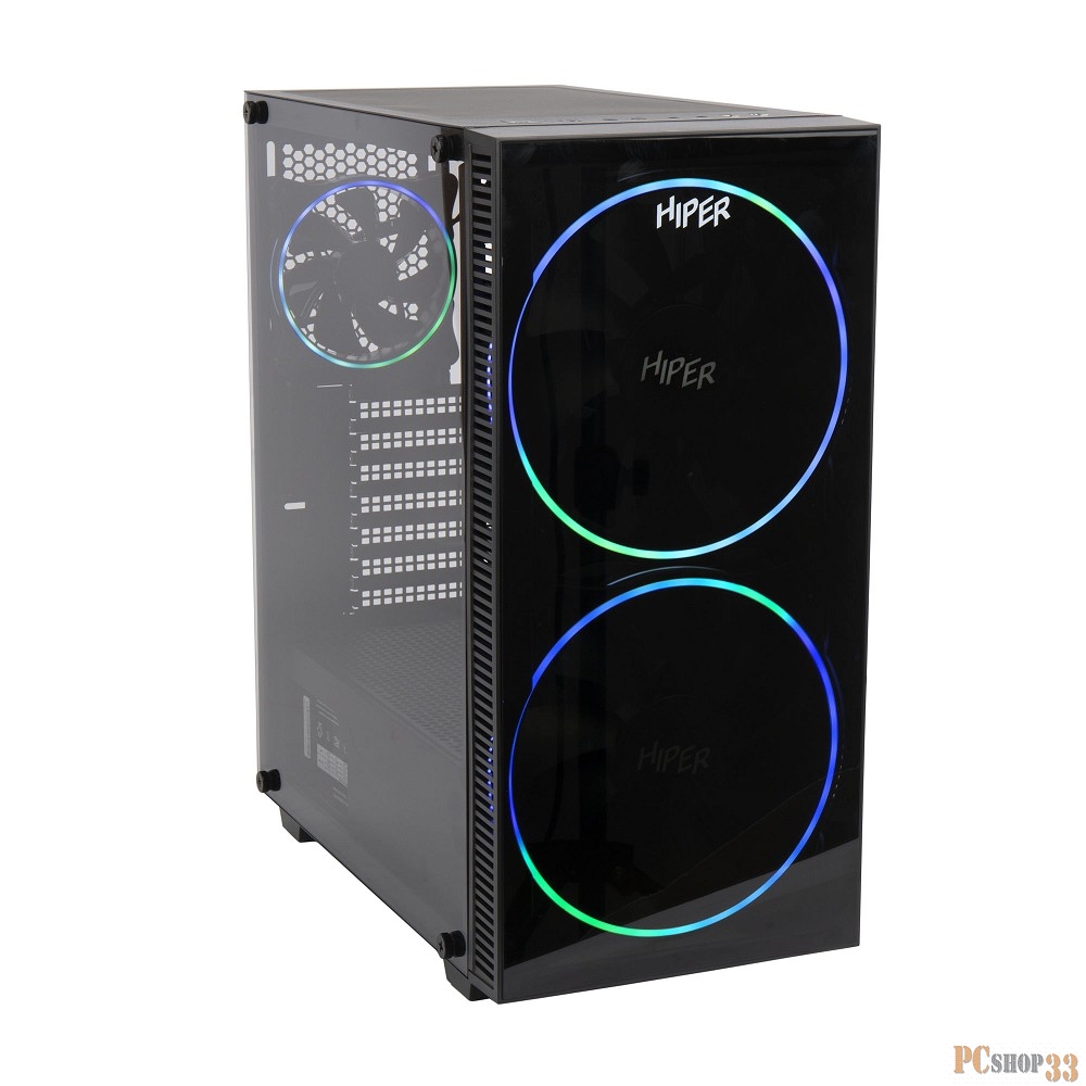 Корпус Hiper BH33 черный без БП ATX 1x120mm 1xUSB2.0 1xUSB3.0 audio bott PSU