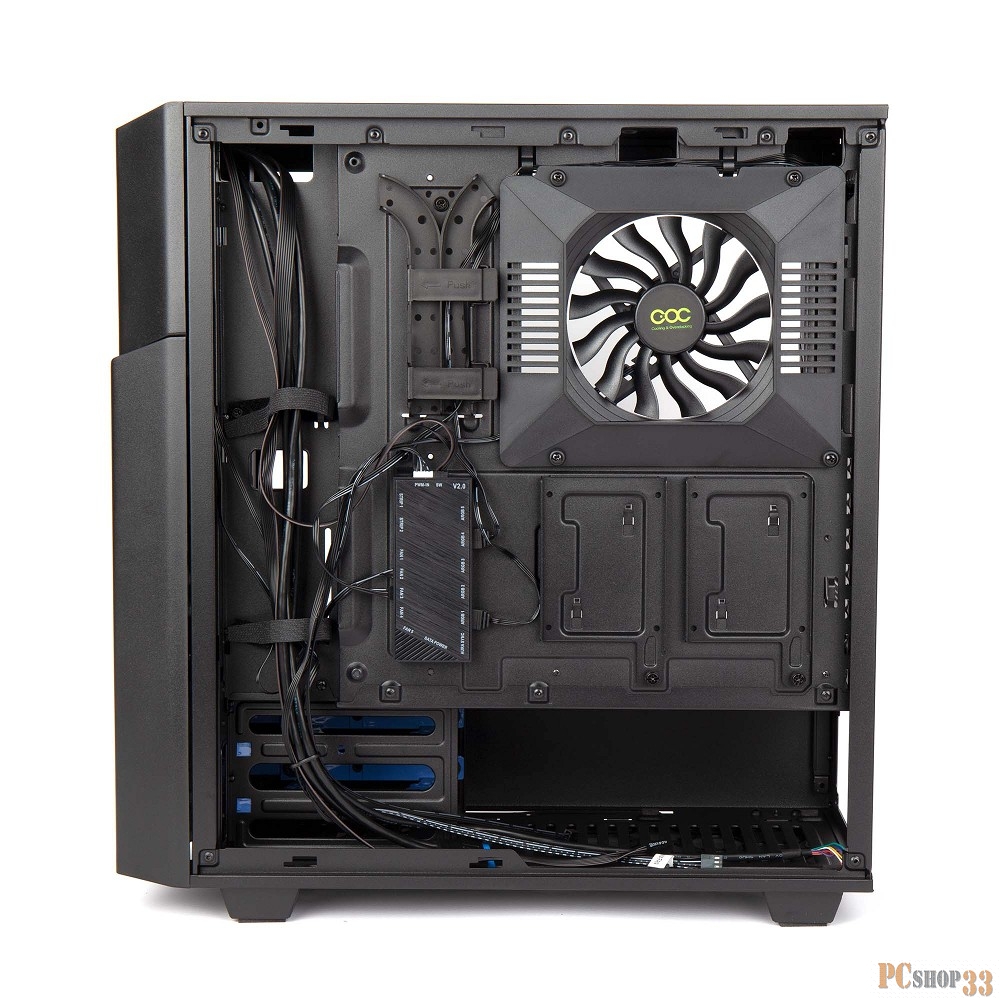 Корпус Hiper CC BG черный без БП ATX 2x120mm 1x140mm 2xUSB3.0 audio bott PSU