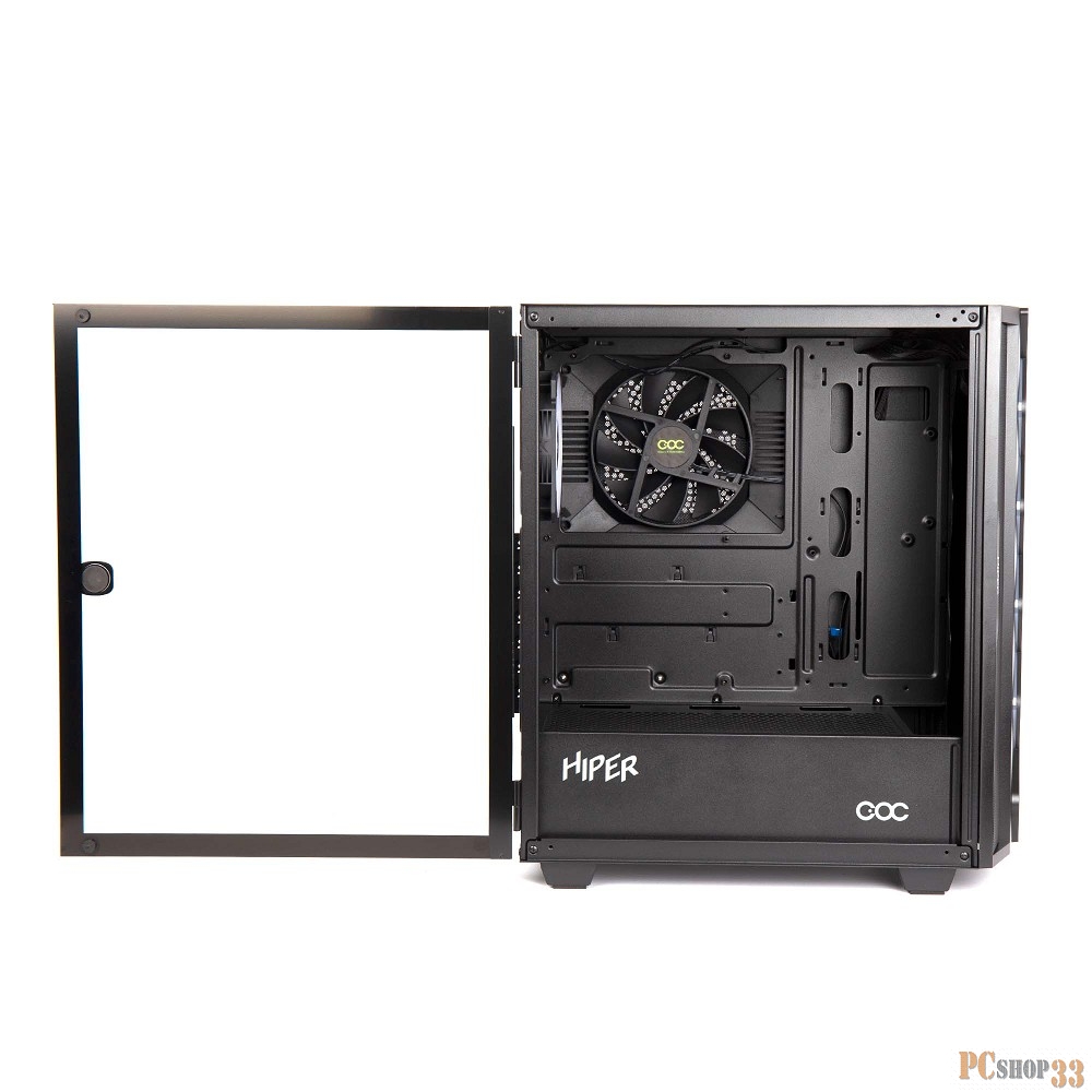 Корпус Hiper DCB черный без БП ATX 1x120mm 1x140mm 1xUSB2.0 1xUSB3.0 audio bott PSU