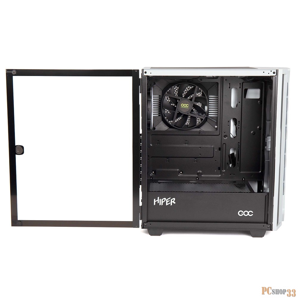 Корпус Hiper DCW белый без БП ATX 1x120mm 1x140mm 1xUSB2.0 1xUSB3.0 audio bott PSU