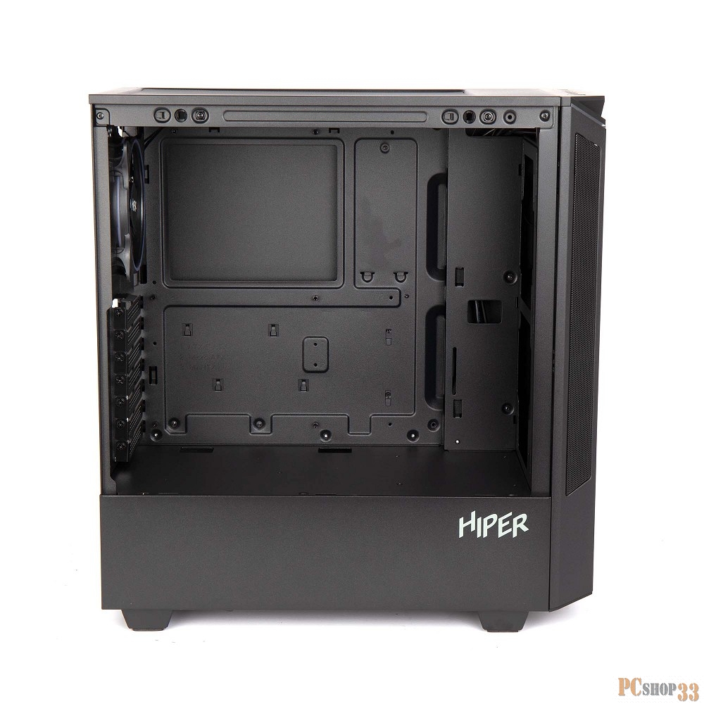 Корпус Hiper PB81 черный без БП ATX 3x120mm 2xUSB2.0 2xUSB3.0 audio bott PSU