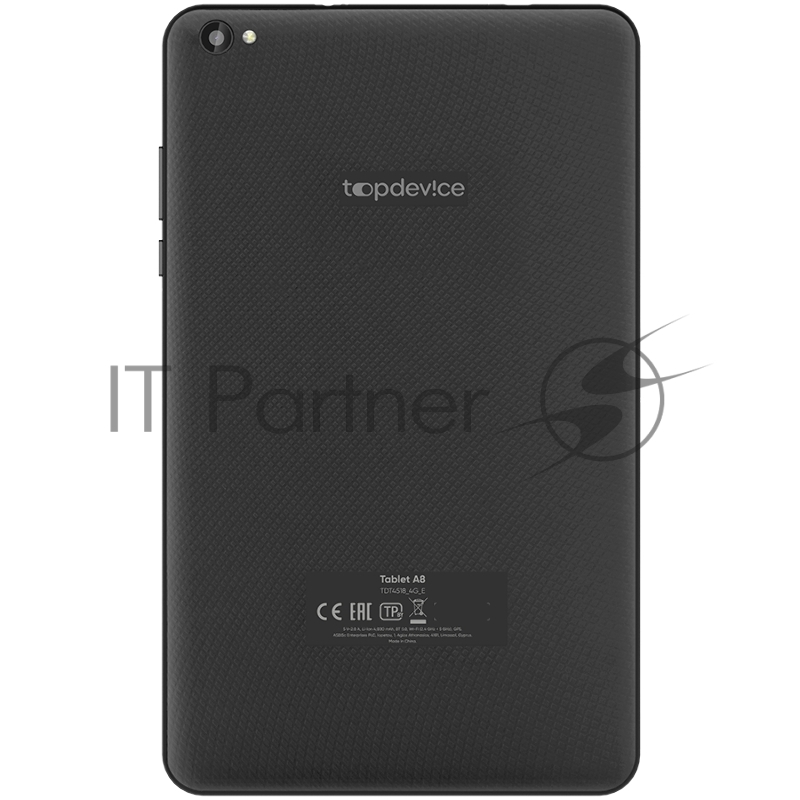 Планшет Topdevice Tablet A8, 8 (800x1280) IPS, 2D G+P TP, Android 11 (Go edition), up to 2.0GHz 4-core Unisoc Tiger T310, 2/32GB, 4G, GPS, BT 5.0, WiFi, USB Type-C, microSD card slot, Single SIM card, call function, 0.3MP front cam + 2.0MP rear cam,