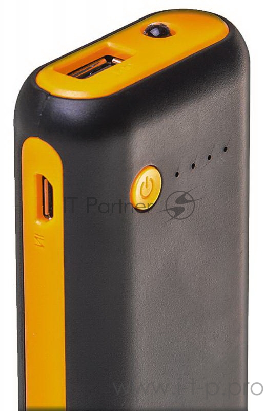 Мобильный аккумулятор Buro RC-5000BO Li-Ion 5000mAh 1A черный/оранжевый 2xUSB
