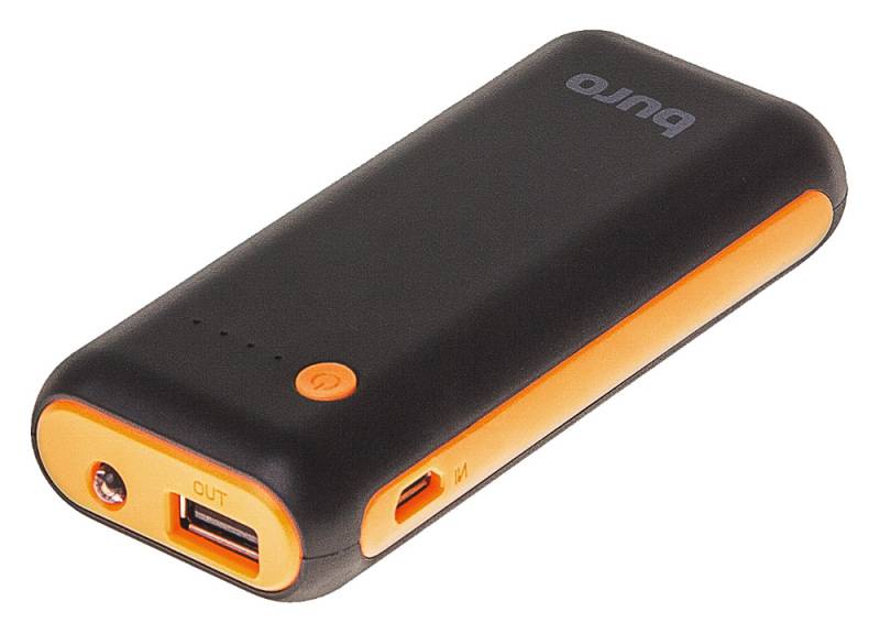 Мобильный аккумулятор Buro RC-5000BO Li-Ion 5000mAh 1A черный/оранжевый 2xUSB