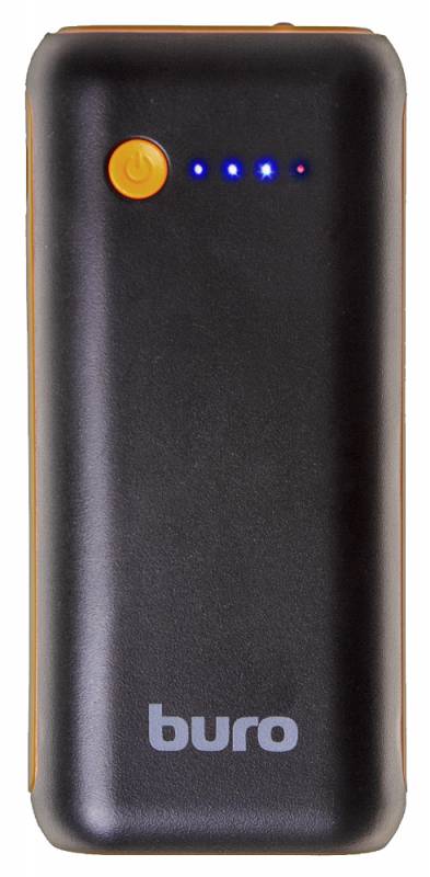 Мобильный аккумулятор Buro RC-5000BO Li-Ion 5000mAh 1A черный/оранжевый 2xUSB