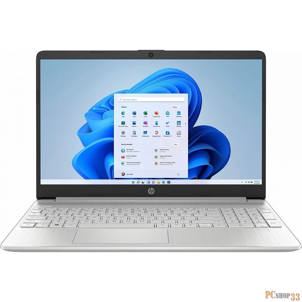 Ноутбук HP 15s-eq2040nl Ryzen 5 5500U 8Gb SSD256Gb AMD Radeon 15.6 IPS FHD (1920x1080) Windows 10 Home English silver WiFi BT Cam