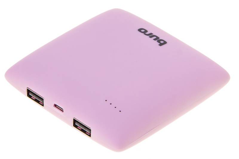 Мобильный аккумулятор Buro RA-7500PL-PK Pillow Li-Ion 7500mAh 2.1A розовый 2xUSB