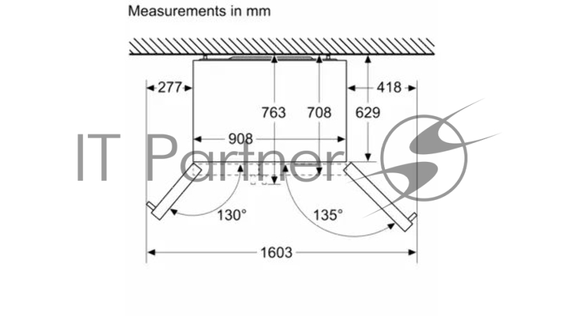 Холодильник Отдельностоящий Side-by-Side SIEMENS KA93NVL30M iQ300 1787x908x707 380/236л 42дБ NoFrost SuperCooling/Freezing MultiAirflow генератор льда
