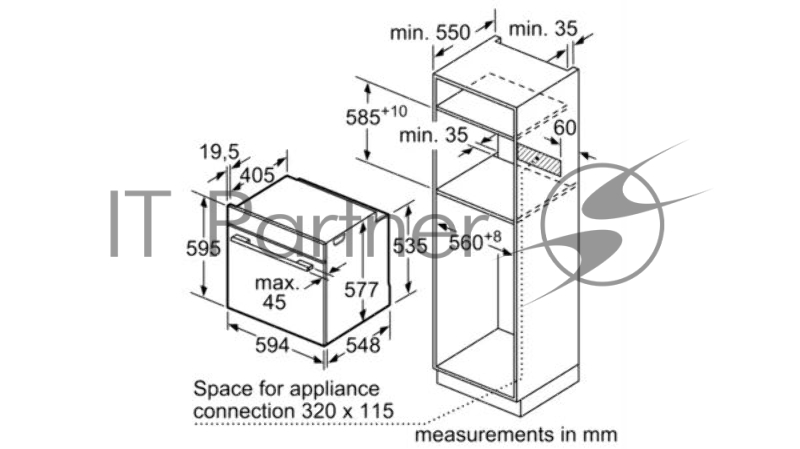 Духовой шкаф SIEMENS HB676G0S6M iQ700 Встраиваемый электрический, 595x594x548 71 л 13 режимов нагрева 4D HotAir ActiveClean FastPreheat TFT Display