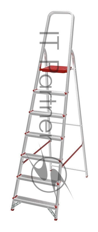 Стремянка Новая Высота NV3110 односторонняя алюминий 7ступ. проф. (3110107)