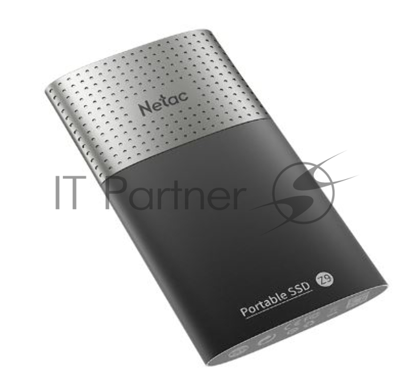 Накопитель SSD External Netac 2.0Tb Z9 <NT01Z9-002T-32BK> (USB3.2, up to 550/480MBs, 90х47.5х11.5mm, Aluminium+Plastic)