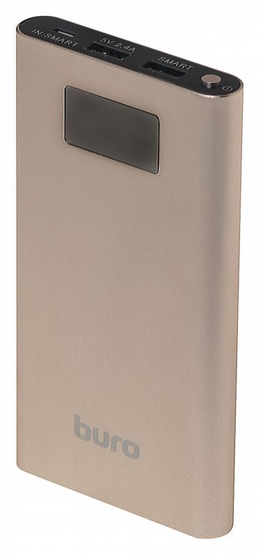 Мобильный аккумулятор Buro RA-10000-QC3.0-I&O Li-Pol 10000mAh 3A золотистый 3xUSB