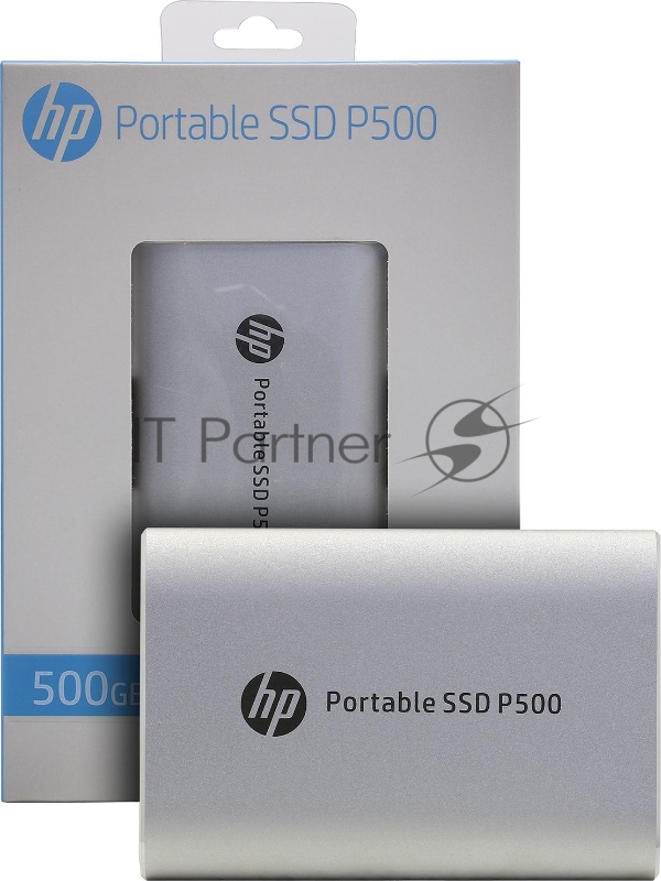 Накопитель External SSD HP 500GB P500 Series Silver <7PD55AA#ABB> (USB 3.2 Gen2 Type-C, up to 370/200Mbs, 300TBW, 79х54х10, 45g)