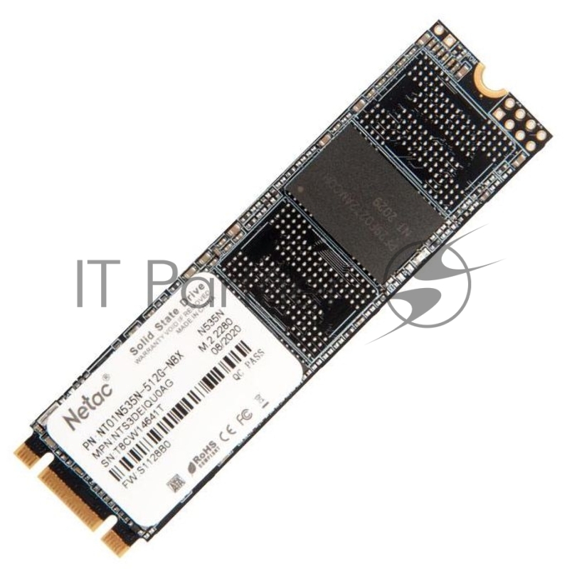 Накопитель SSD M.2 Netac 512Gb N535N Series <NT01N535N-512G-N8X> Retail (SATA3, up to 540/490MBs, 3D TLC, 22х80mm)