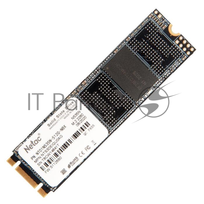 Накопитель SSD M.2 Netac 512Gb N535N Series <NT01N535N-512G-N8X> Retail (SATA3, up to 540/490MBs, 3D TLC, 22х80mm)