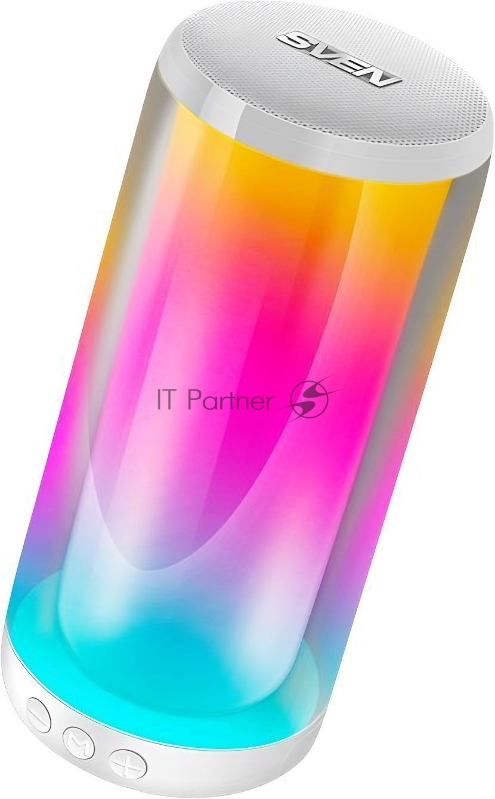SVEN PS-265 1.0 белые Мобильные колонки (10W, mini Jack, USB, Bluetooth, micro SD, подсветка, USB Type-C, 2000 мA)