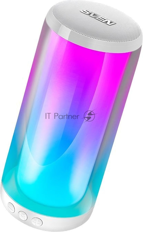 SVEN PS-265 1.0 белые Мобильные колонки (10W, mini Jack, USB, Bluetooth, micro SD, подсветка, USB Type-C, 2000 мA)