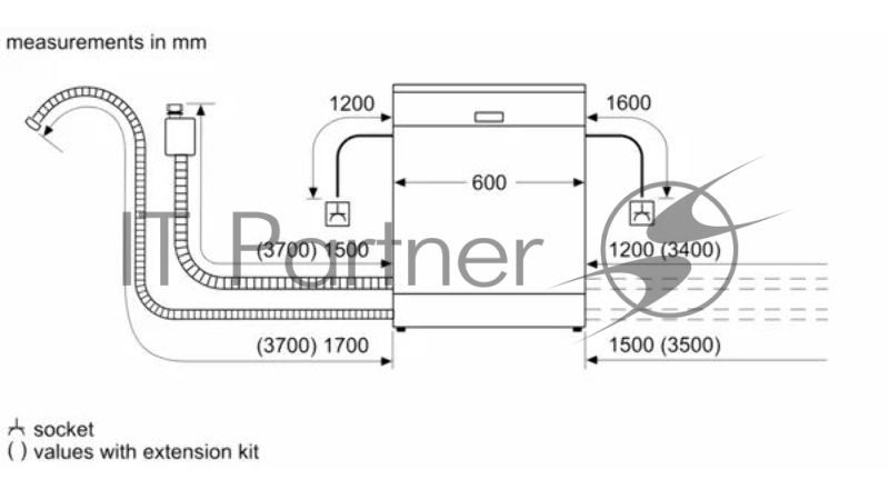 Посудомоечная машина SIEMENS SN27ZI48DM iQ700 Отдельностоящая, 845x600x600 13 комплектов 14 программ 42 дБ AquaStop HomeConnect ZeoliteDrying