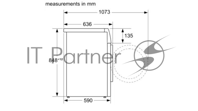 Отдельностоящая стиральная машина с сушкой SIEMENS WN44A2XSGC iQ300, 848x598x590 9/6кг 1400об/мин 75дБ AquaStop AntiVibration AquaSensor FoamDetection