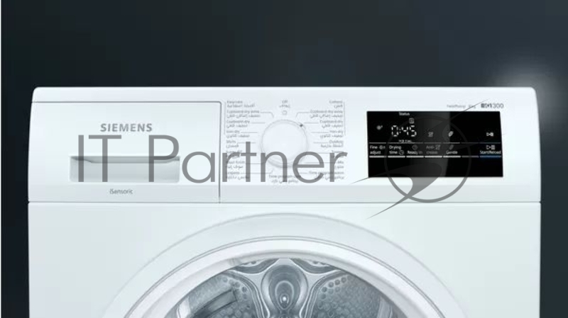 Сушильная машина Отдельностоящая с тепловым насосом SIEMENS WT45HV10GC iQ300, 842x598x613 8кг 65дБ Rapid40 softDry AntiVibration TouchControl