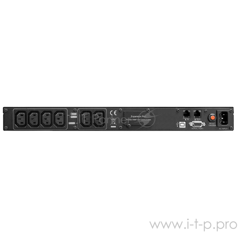 CyberPower ИБП Line-Interactive OR600ELCDRM1U 600VA/360W USB/RS-232/SNMPslot /RJ11/45 (4+2 IEC С13)