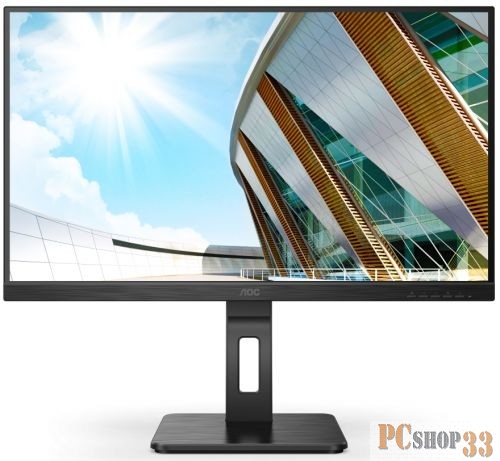 МОНИТОР 23.8 AOC 24P2QM Black с поворотом экрана (VA, 1920x1080, 75Hz, 4 ms, 178°/178°, 300 cd/m, 20M:1, +DVI, +HDMI)