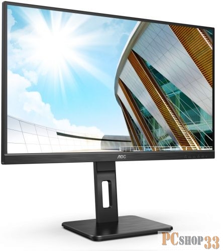МОНИТОР 23.8 AOC 24P2QM Black с поворотом экрана (VA, 1920x1080, 75Hz, 4 ms, 178°/178°, 300 cd/m, 20M:1, +DVI, +HDMI)