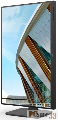 МОНИТОР 23.8 AOC 24P2QM Black с поворотом экрана (VA, 1920x1080, 75Hz, 4 ms, 178°/178°, 300 cd/m, 20M:1, +DVI, +HDMI)