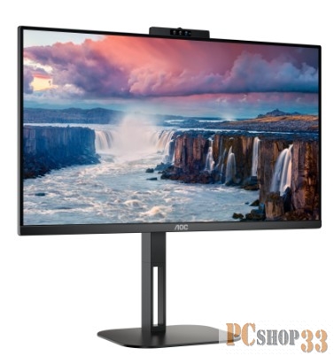 МОНИТОР 23.8 AOC 24V5CW Black с поворотом экрана (IPS, 1920x1080, 75Hz, 1 ms, 178°/178°, 300 cd/m, 20M:1, +HDMI, +DP)