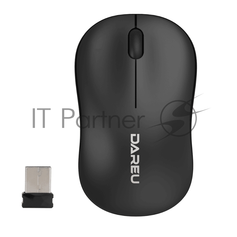 Мышь беспроводная Dareu LM106G Black (черный), DPI 1200, ресивер 2.4GHz, размер 99.4x59.7x38.4мм