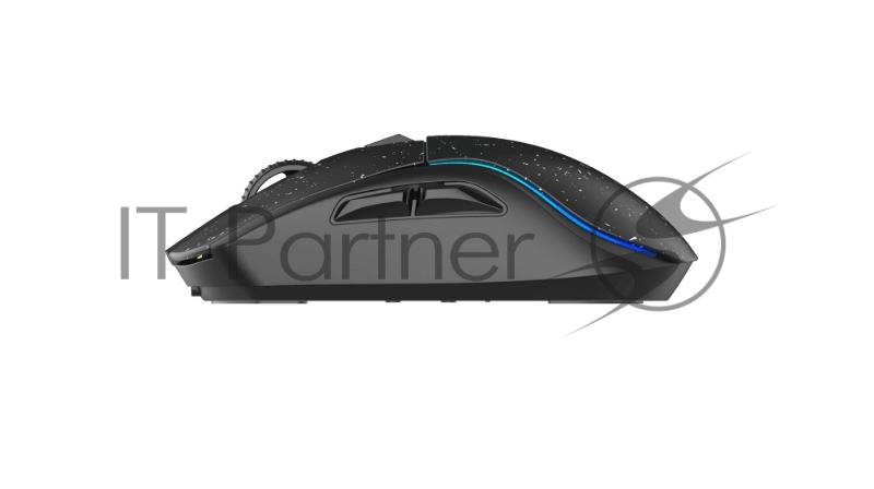 Мышь игровая беспроводная Dareu A950 Black (черный), DPI 400/800/1600/3200/6400/12000, подключение Tri-mode: проводное+2.4GHz+BT, встроенный аккумулятор 930mAh, зарядная станция, подсветка RGB, размер 123x64x39мм