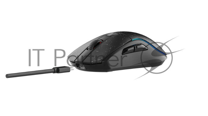 Мышь игровая беспроводная Dareu A950 Black (черный), DPI 400/800/1600/3200/6400/12000, подключение Tri-mode: проводное+2.4GHz+BT, встроенный аккумулятор 930mAh, зарядная станция, подсветка RGB, размер 123x64x39мм