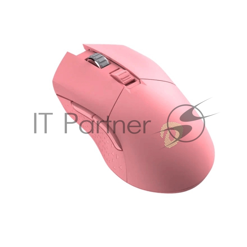 Мышь игровая беспроводная Dareu EM901 Pink (розовый), DPI 600-10000, подсветка RGB, подключение: проводное+2.4GHz, размер 125x67x39мм
