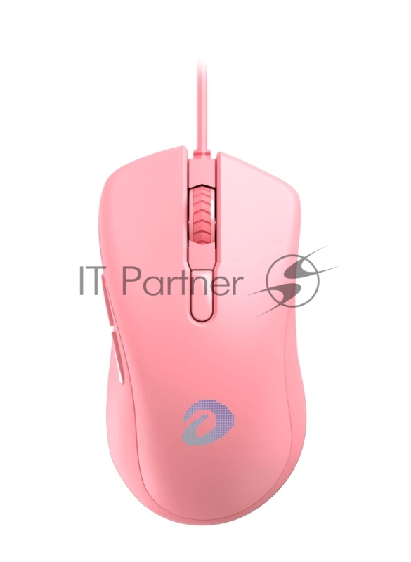 Мышь игровая проводная Dareu EM908 Pink (розовый), DPI 600-10000, подсветка RGB, USB кабель 1,8м, размер 122.36x66.79x39.83мм
