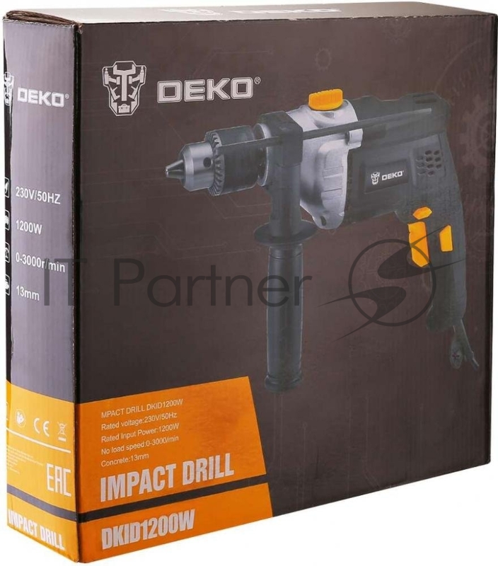 Дрель ударная Deko DKID1200W 1200Вт ключевой реверс (063-4156)