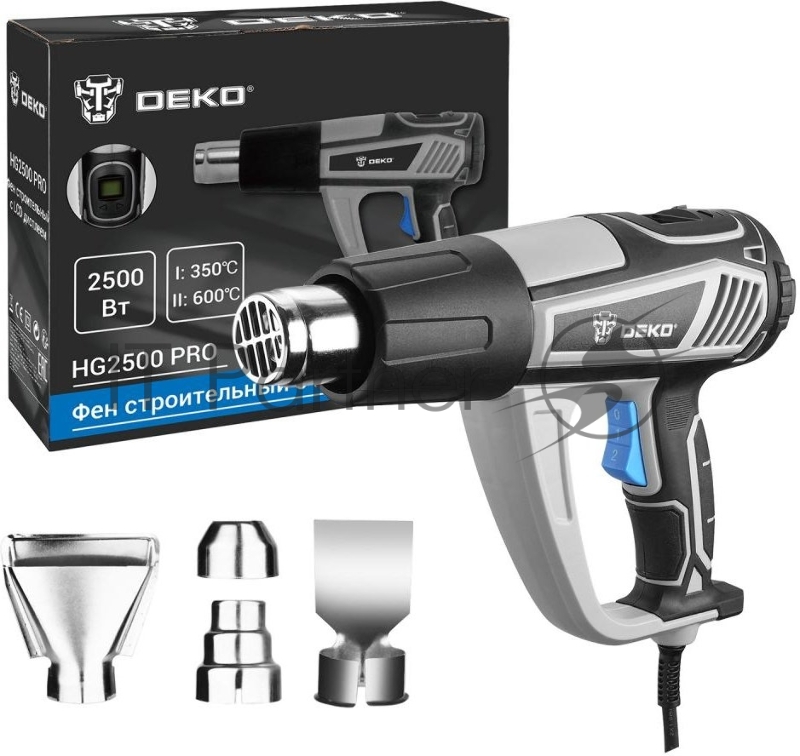 Технический фен Deko HG2500 PRO 2500Вт темп.350/600С