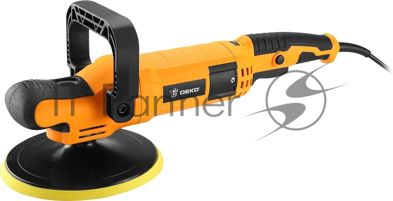 Полировальная машина Deko ZKP1500 PRO 1500Вт 3000об/мин рез.шпин.:M14 d=180мм