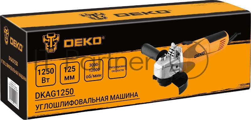 Углошлифовальная машина Deko DKAG1250 1250Вт 11000об/мин рез.шпин.:M14 d=125мм