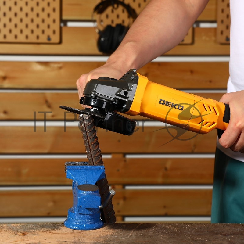 Углошлифовальная машина Deko DKAG1500 1500Вт 12000об/мин рез.шпин.:M14 d=125мм