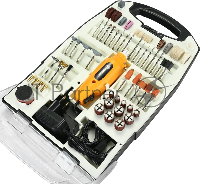 Гравер Deko DKRT150 в кейсе+110 аксессуаров 150Вт насадок:110 кейс