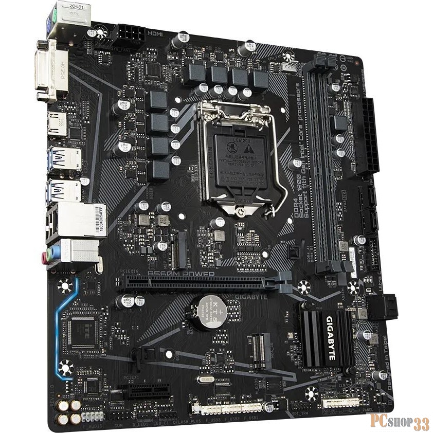 Материнская плата Gigabyte B560M POWER, Socket 1200, Intel®B560, 2xDDR4-3200, DVI-D+HDMI, 1xPCI-Ex16, 1xPCI-Ex1, 4xSATA3, 2xM.2, 8 Ch Audio, GLan, (2+6)xUSB2.0, (4+2)xUSB3.2, 2xPS/2, mATX, RTL