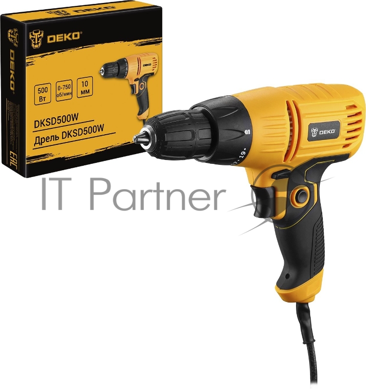 Дрель-шуруповерт Deko DKSD500W 500Вт патрон:быстрозажимной (063-4053)