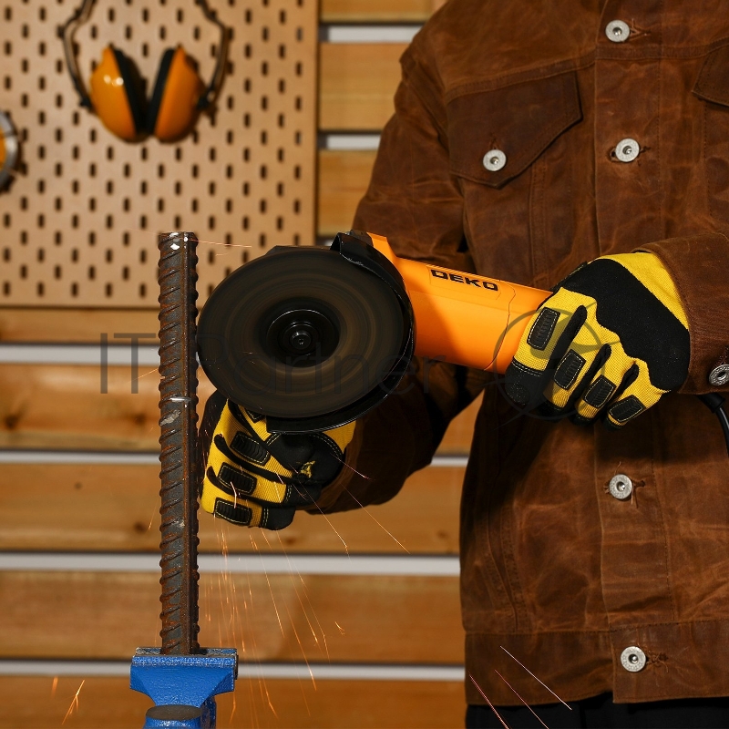 Углошлифовальная машина Deko DKAG750 750Вт 12000об/мин рез.шпин.:M14 d=125мм