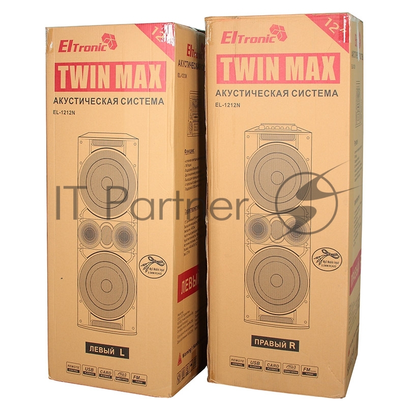 Колонка 12 (20-06 TWIN BOX) динамик 4шт/12 комплект 2 колонки ElTRONIC
