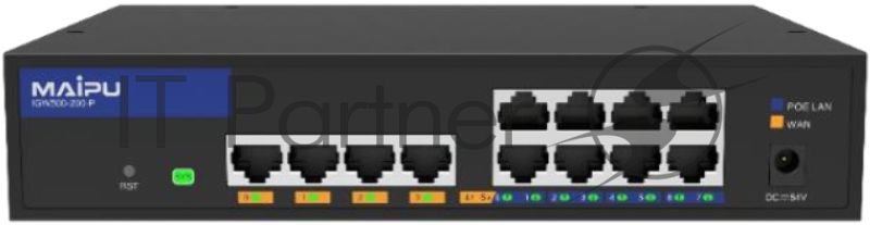Маршрутизатор Maipu IGW500-200 internet gateway, integrated Routing, Switching, Security, Access Controlle, 12*1000M Base-T(Controller Mode: 64 Units AP Gateway Mode: 32 Units AP)