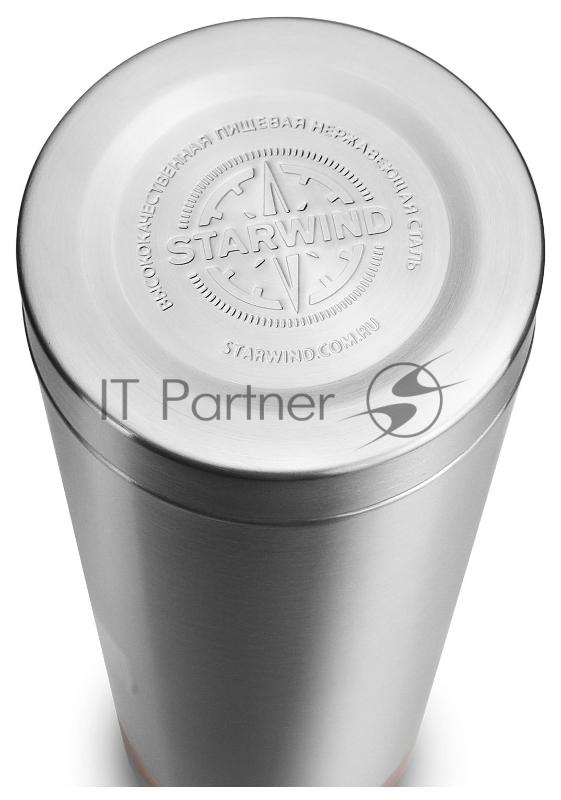 Термос Starwind 10-1000 1л. серебристый/красный картонная коробка