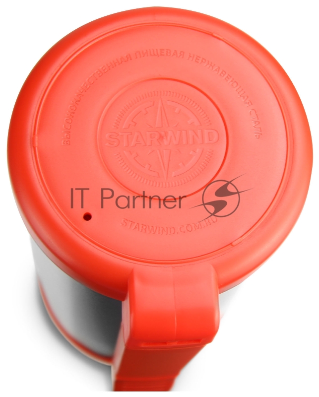 Термос Starwind 30-1800 1.8л. серебристый/красный картонная коробка