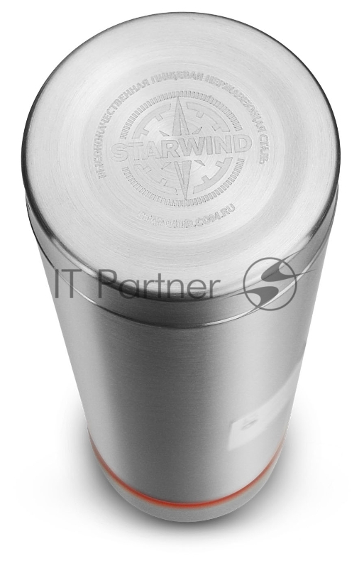 Термос для напитков Starwind 10-500 0.5л. серебристый/красный картонная коробка