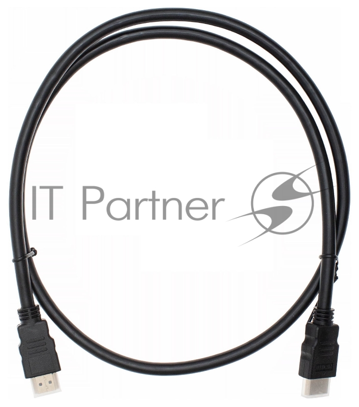 Кабель аудио-видео Cactus CS-HDMI.1.4-1 HDMI (m)/HDMI (m) 1м. Позолоченные контакты черный