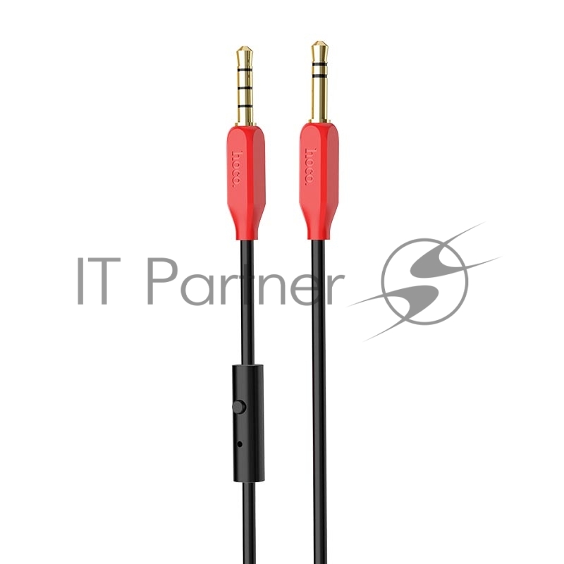 Аудио кабель HOCO UPA12 AUX с микрофоном 1.0м, черный